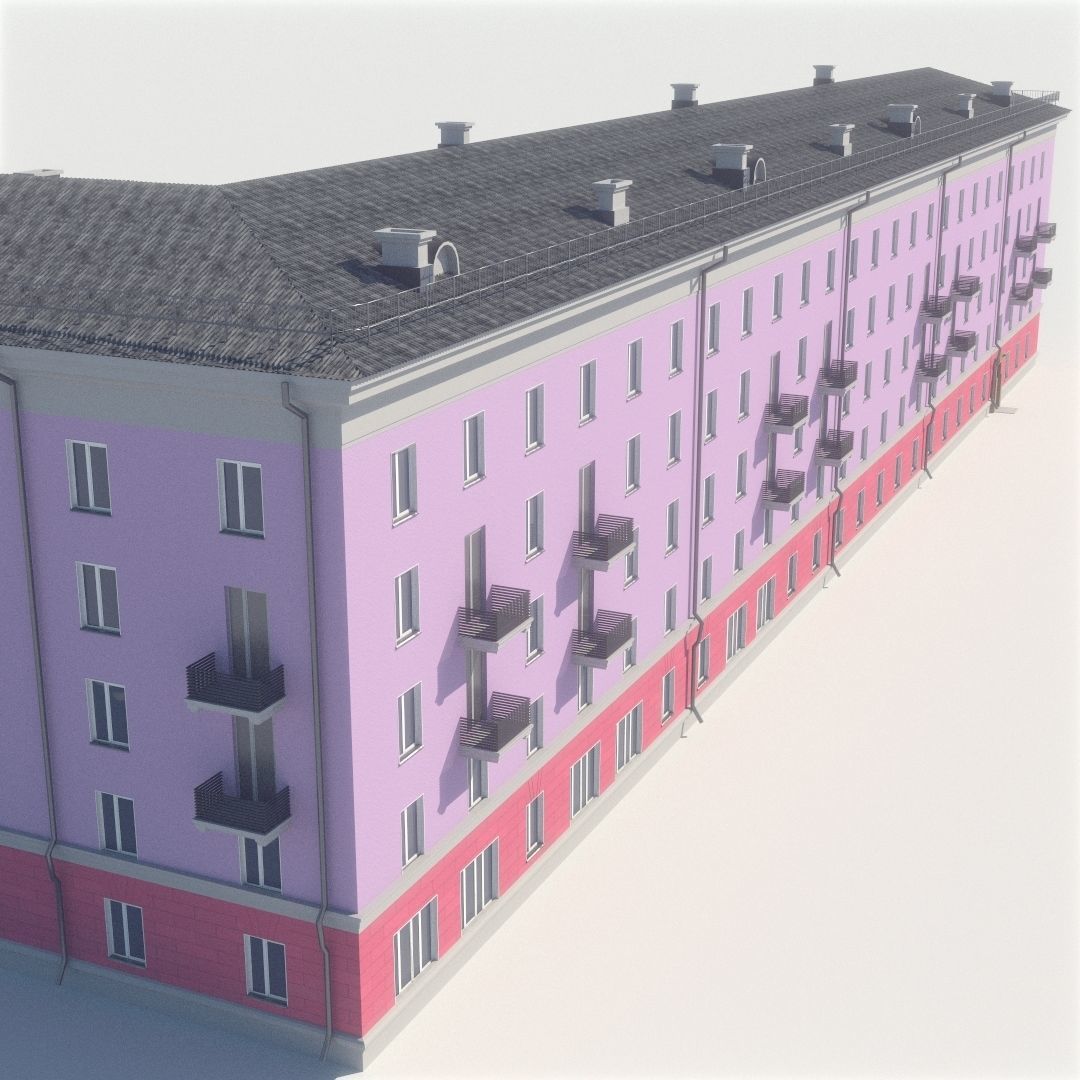 Soviet Russia houses 3D model_23
