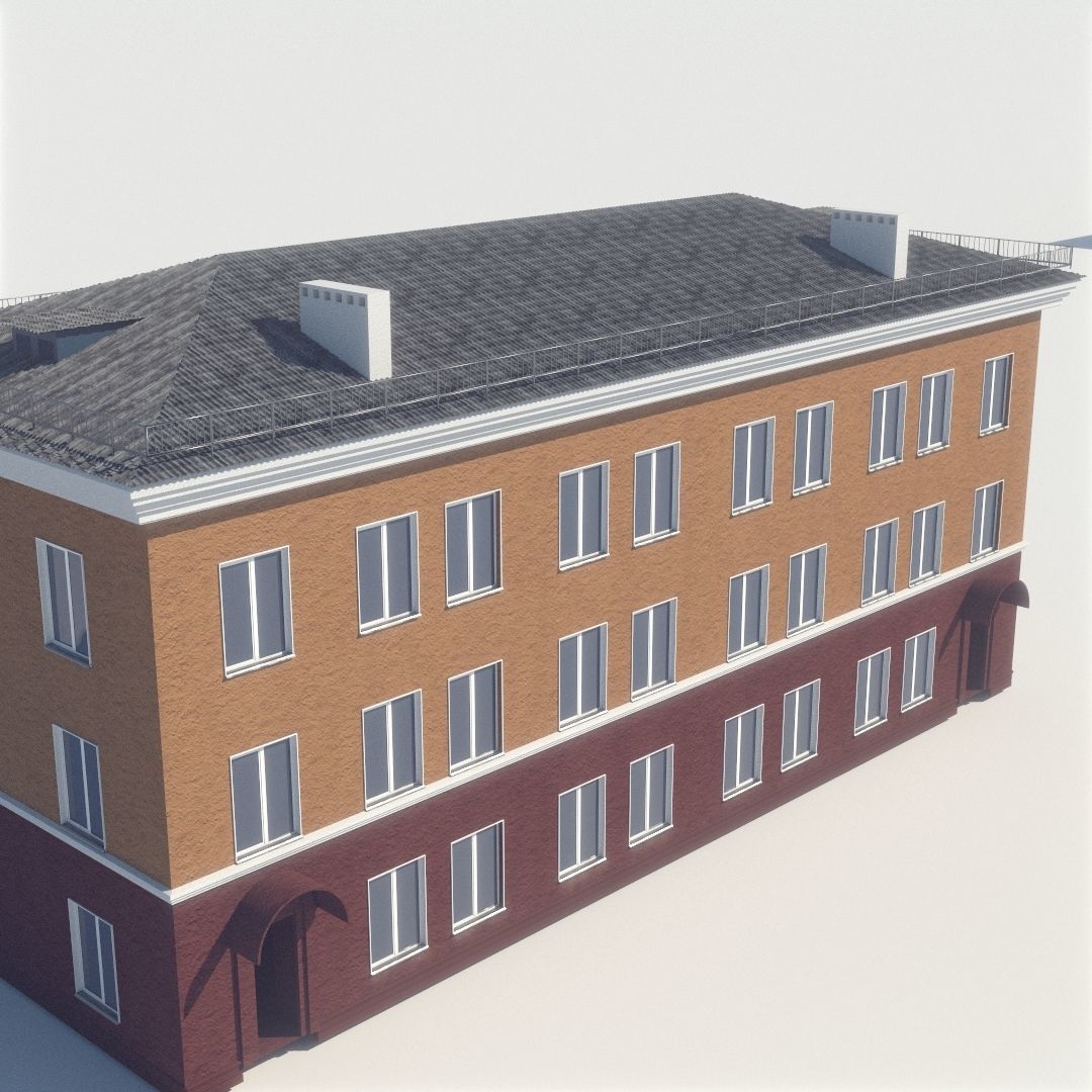 Soviet Russia houses 3D model_22