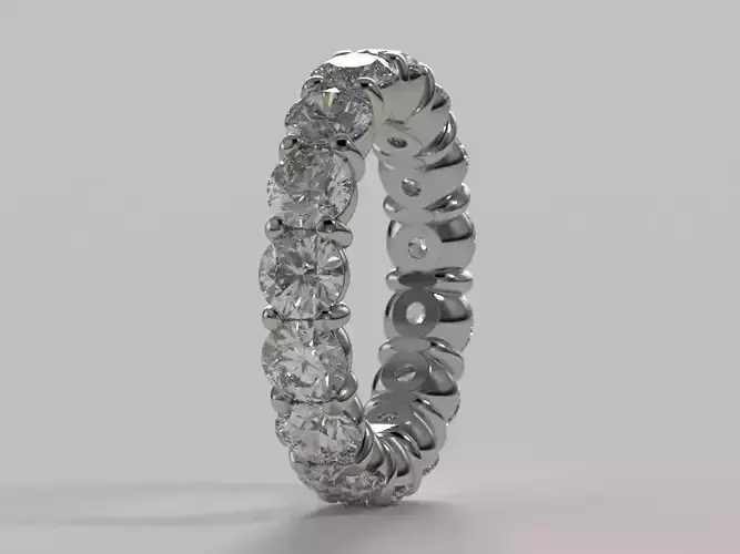 Diamond Cup Eternity Band