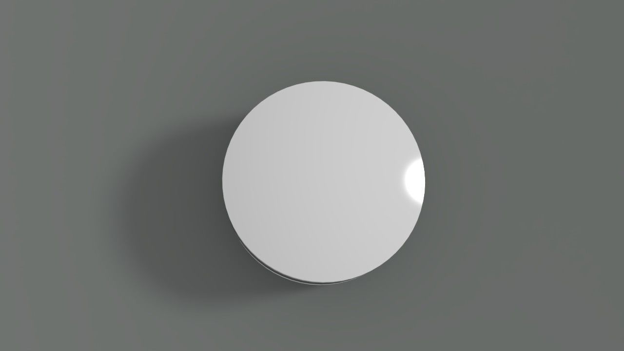 Modern round coffee table Low-poly 3D model_4