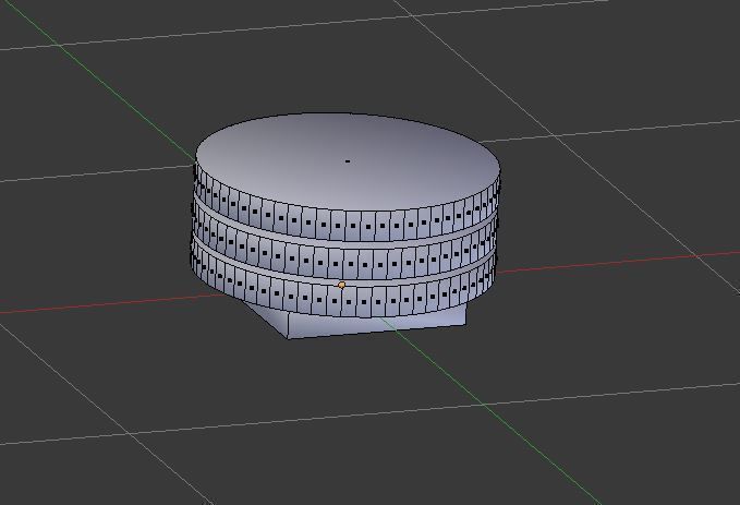 Modern round coffee table Low-poly 3D model_10