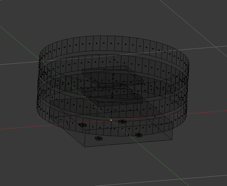 Modern round coffee table Low-poly 3D model_11