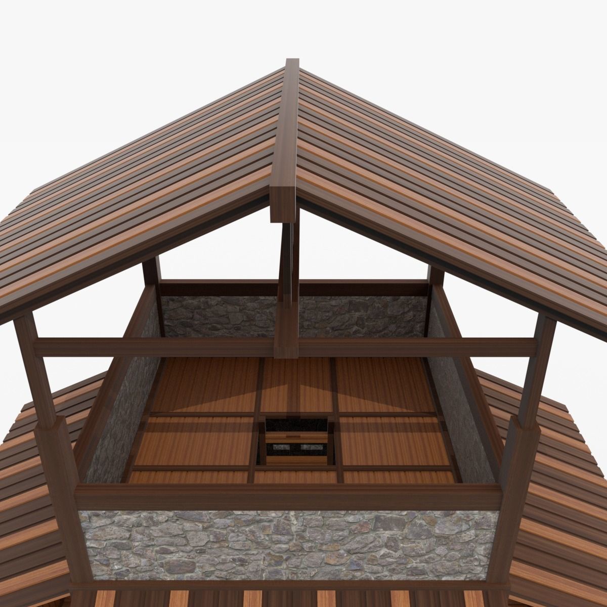 Roman Fantasy Watchtower Low-poly 3D model_2