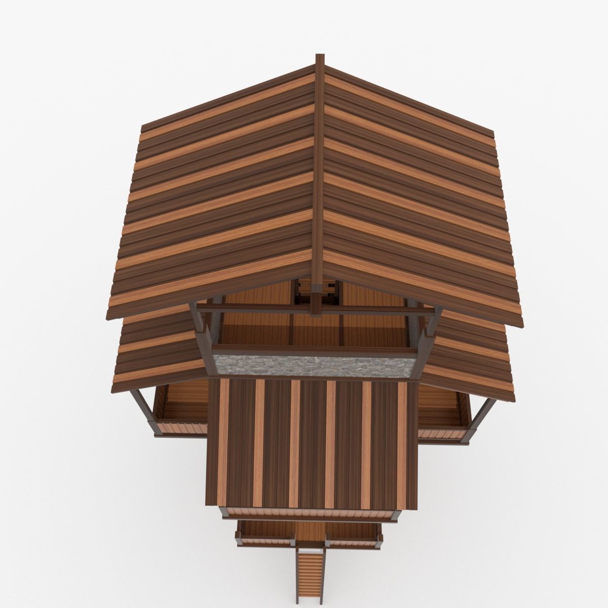 Roman Fantasy Watchtower Low-poly 3D model_7