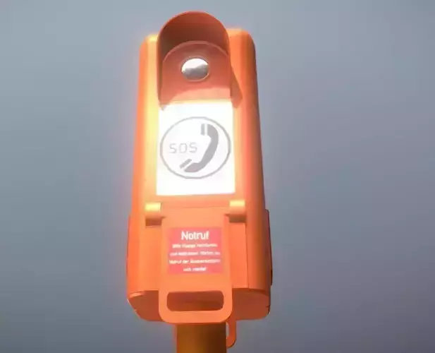 Emergency Call Box -High-Poly