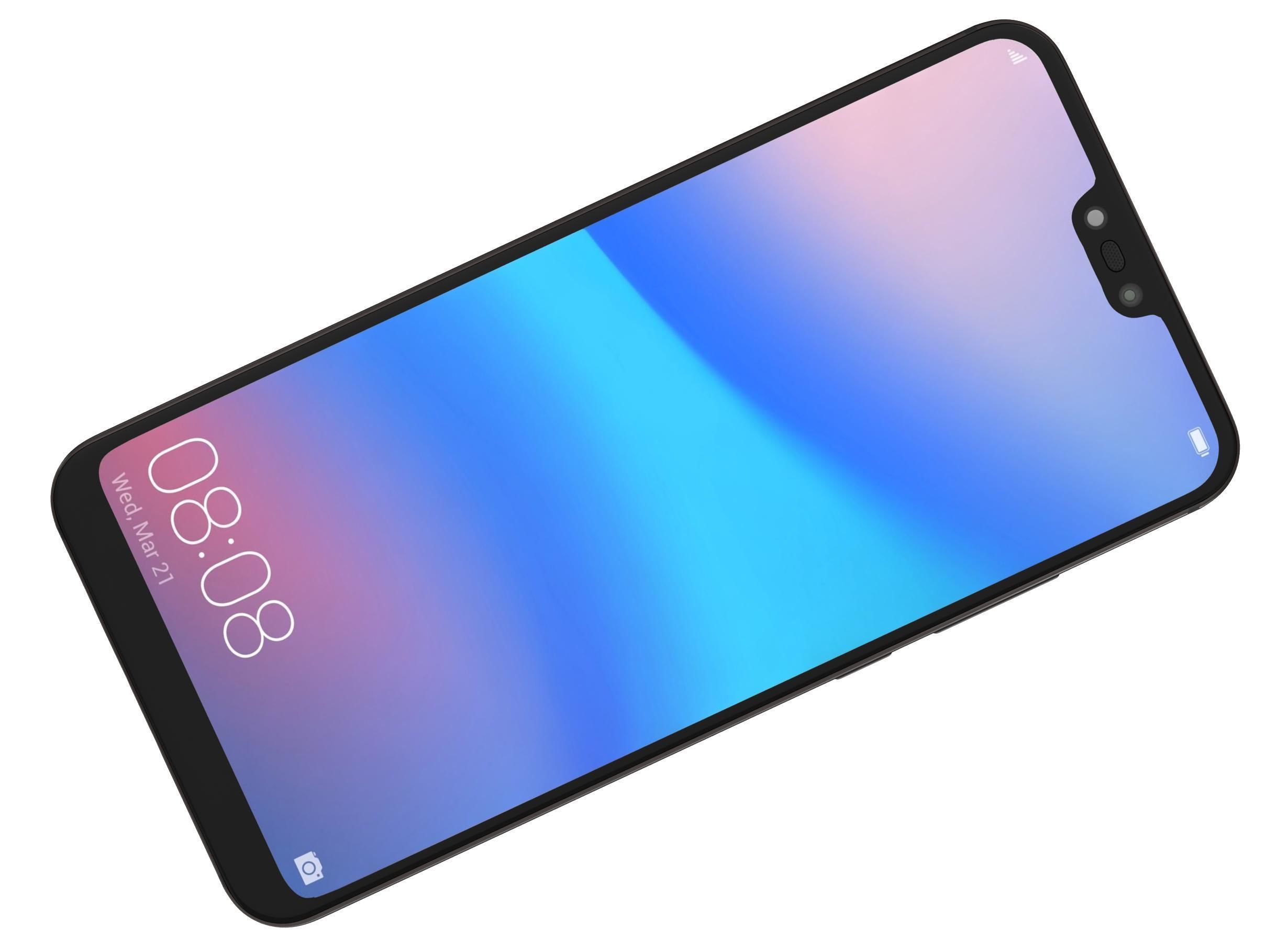 Huawei P20 Lite Midnight Black 3D model_4