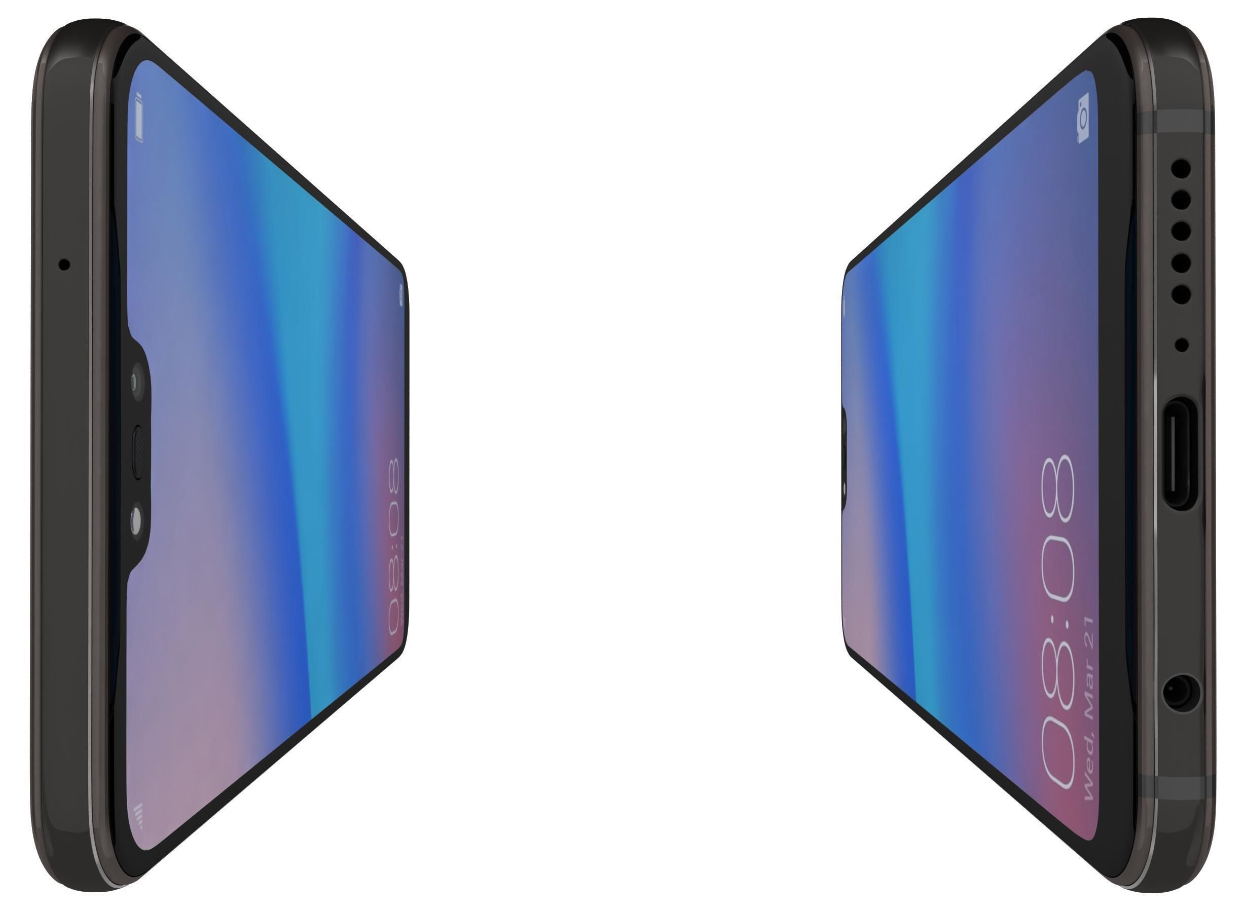 Huawei P20 Lite Midnight Black 3D model_3