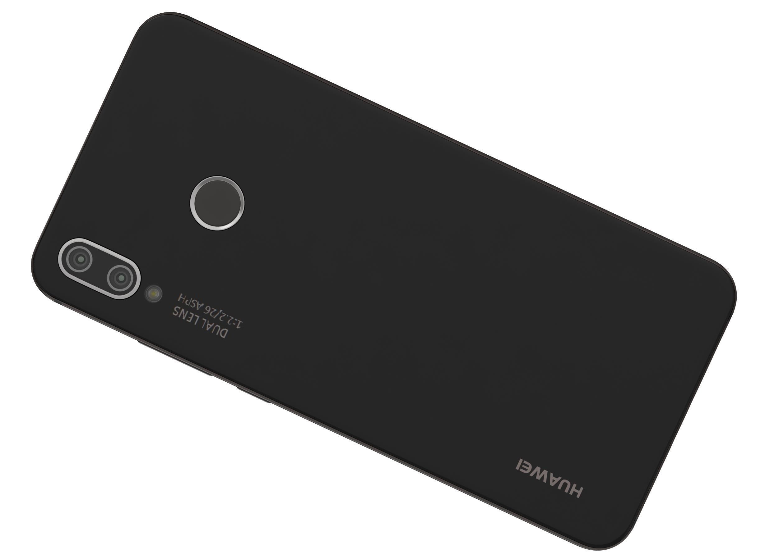 Huawei P20 Lite Midnight Black 3D model_5