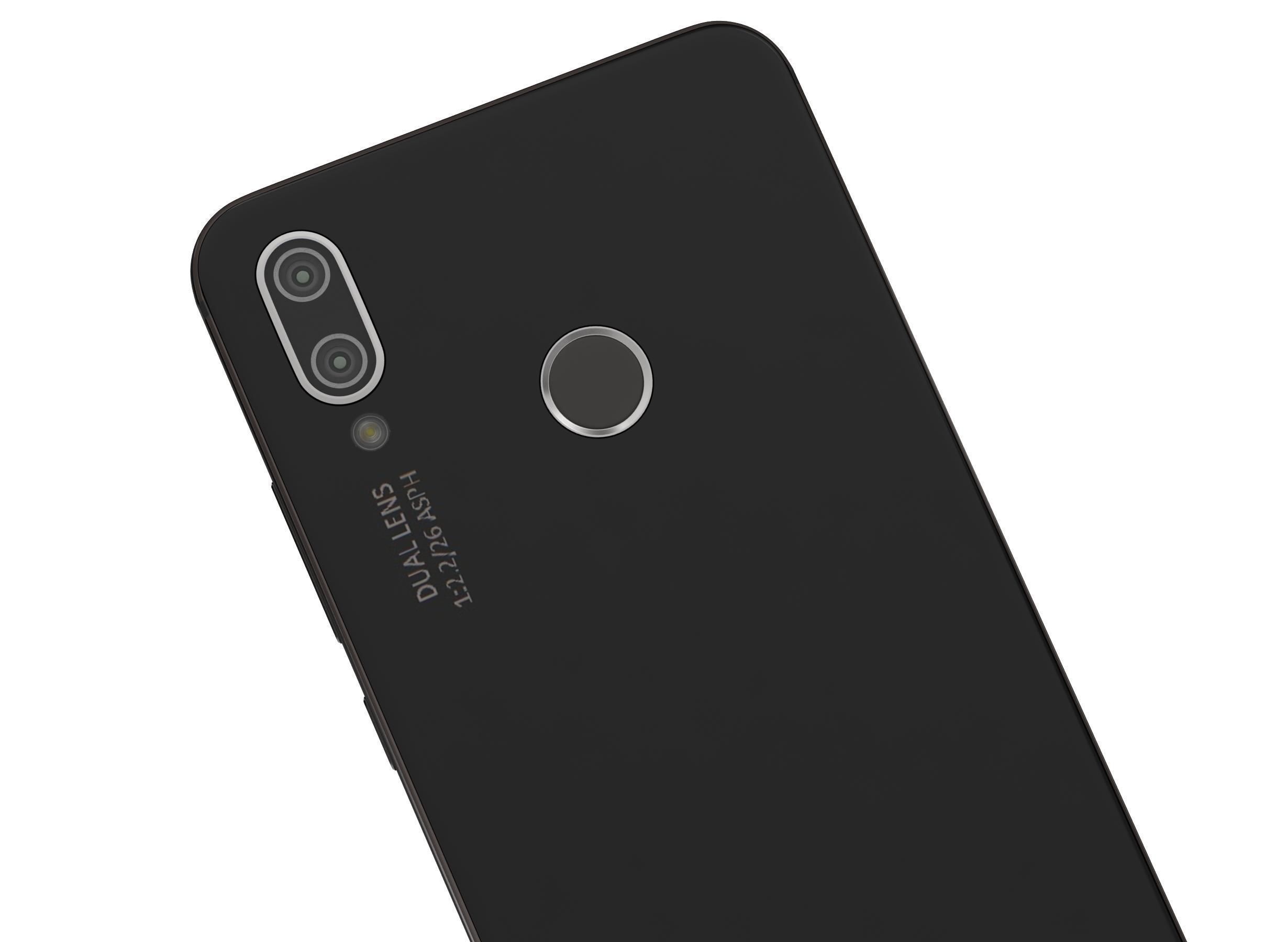 Huawei P20 Lite Midnight Black 3D model_8