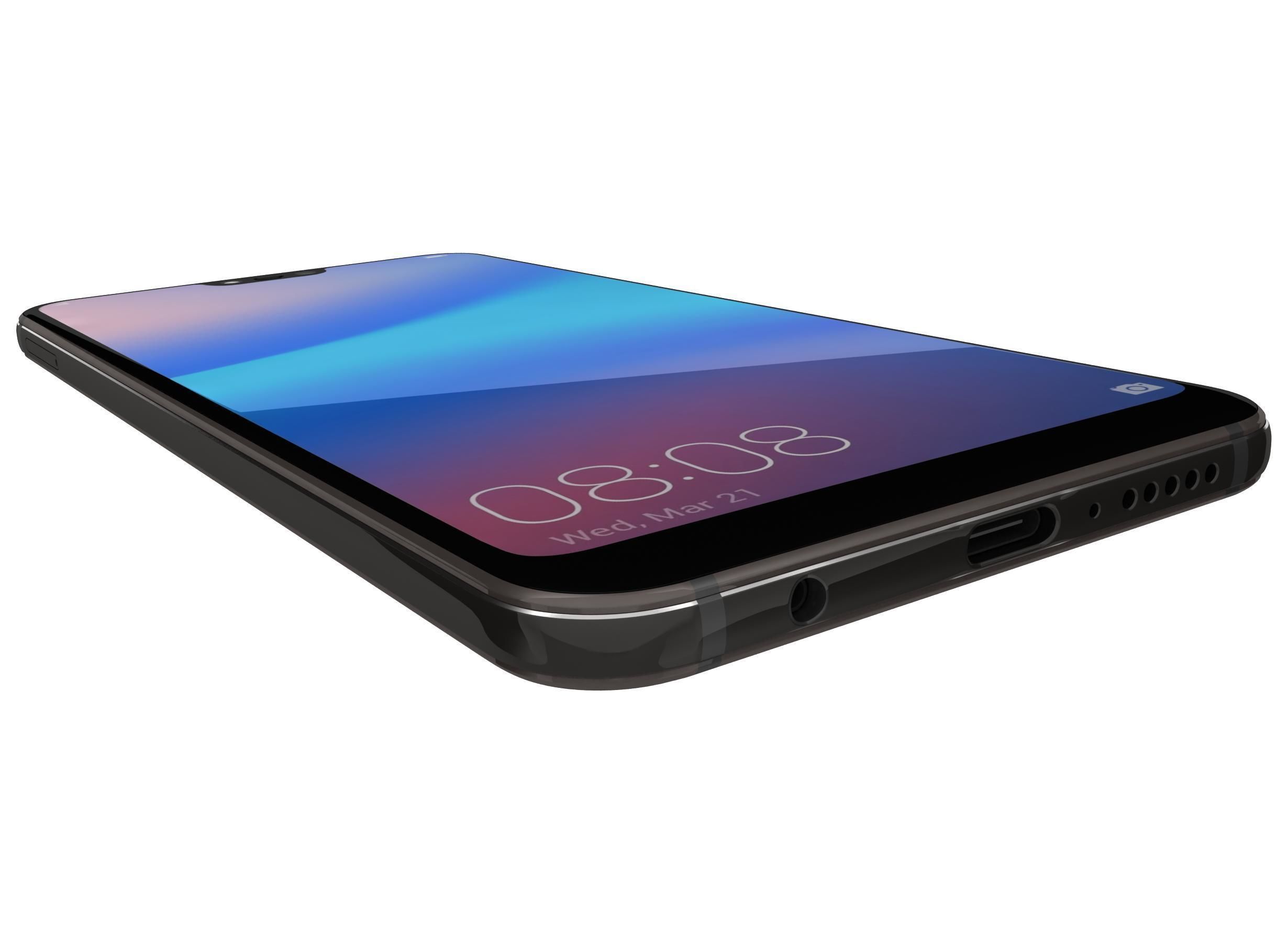 Huawei P20 Lite Midnight Black 3D model_7