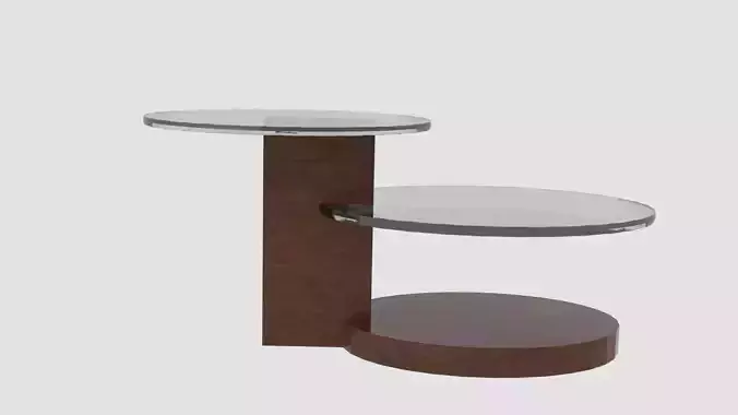 Double shelf modern coffee table