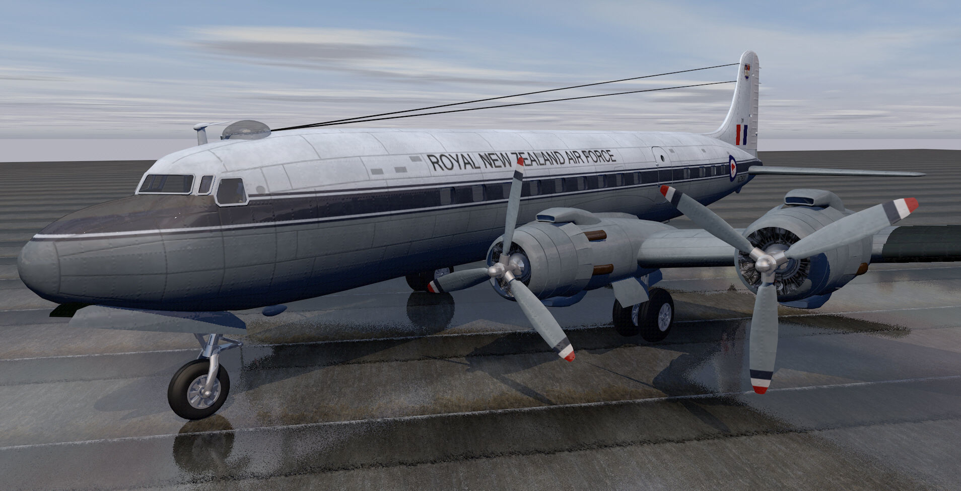 Douglas DC-6 - C-118 3D model_11