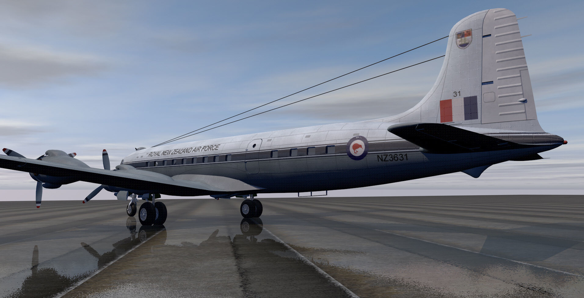 Douglas DC-6 - C-118 3D model_9