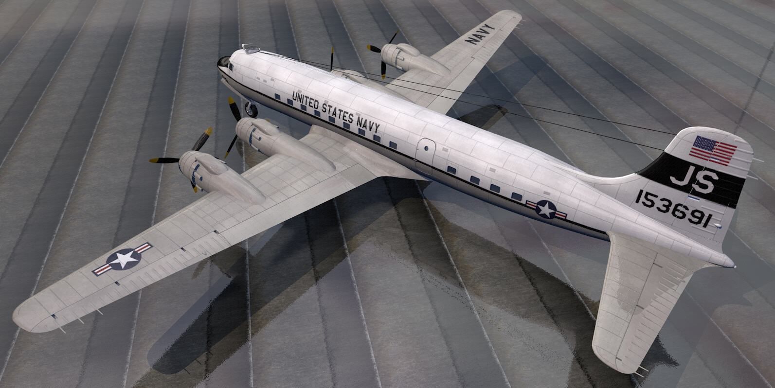 Douglas DC-6 - C-118 3D model_3