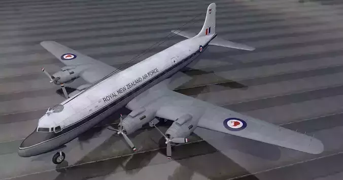 Douglas DC-6 - C-118 3D model Douglas DC-6 - C-118 3D model