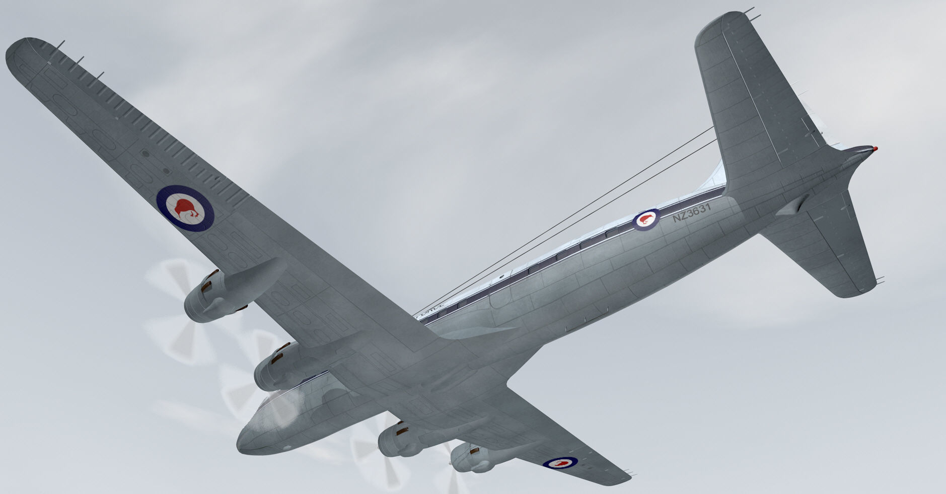 Douglas DC-6 - C-118 3D model_15