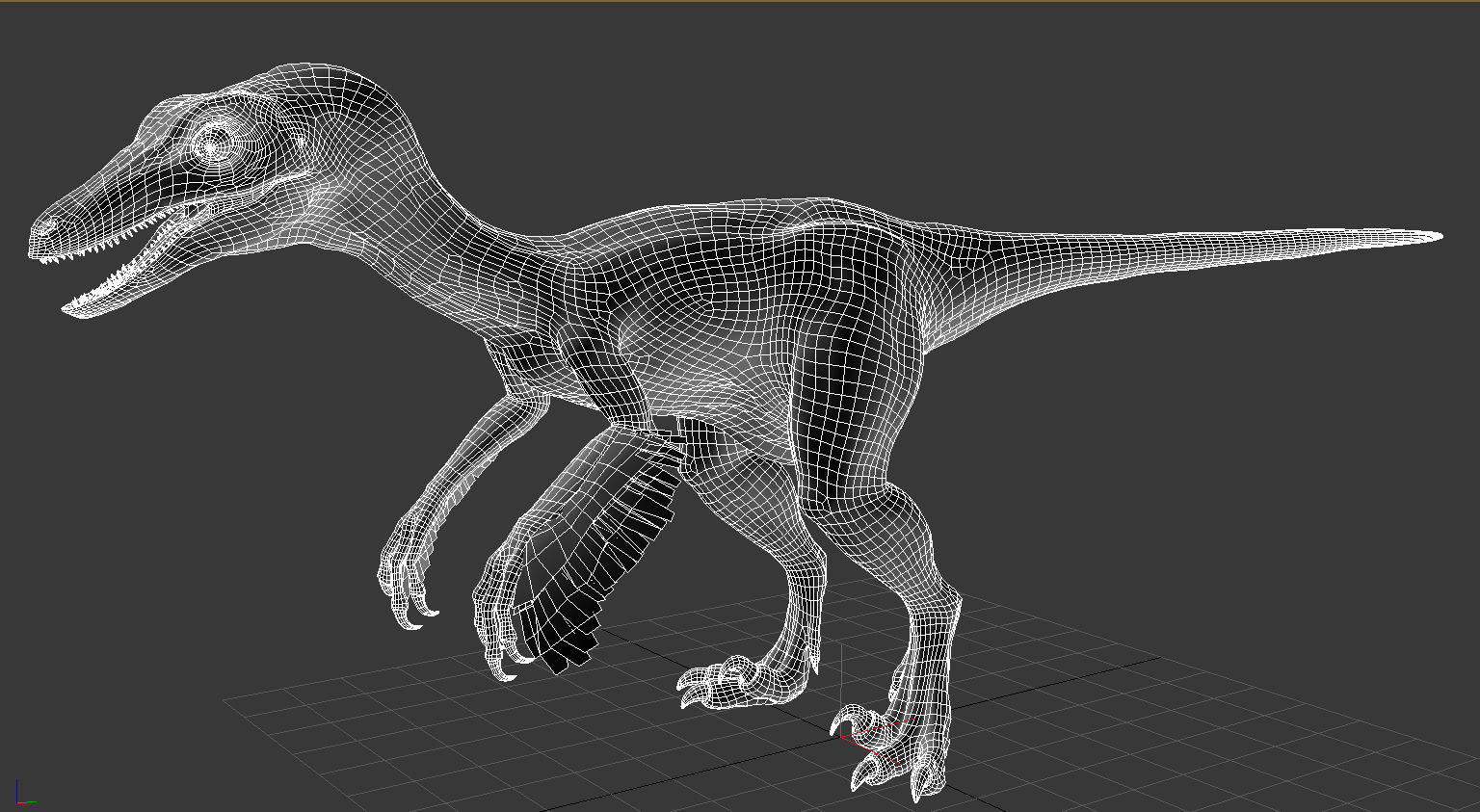 Troodon dinosaur Low-poly 3D model_4