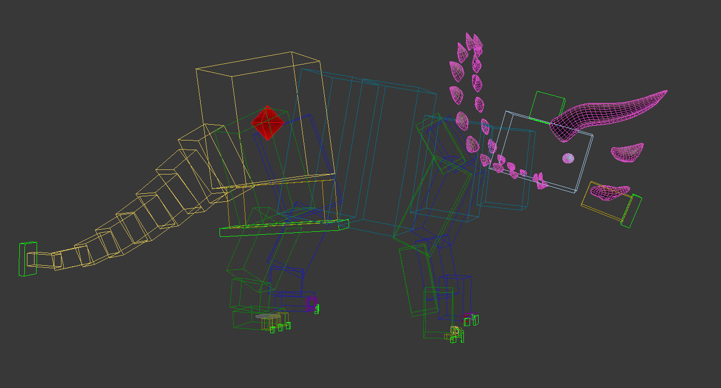 Triceratops - animations Low-poly 3D model_12