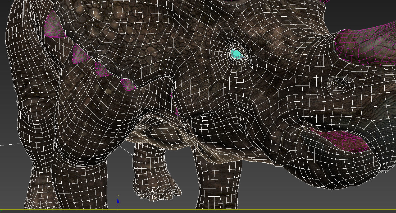 Triceratops - animations Low-poly 3D model_6