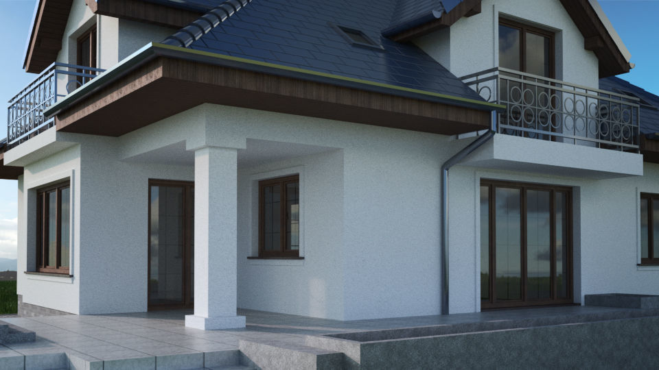 House 09C2 Low-poly 3D model_5