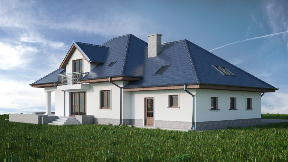 House 09C2 Low-poly 3D model_3