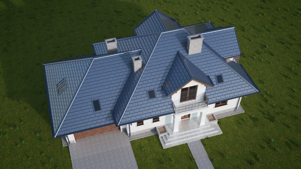 House 09C2 Low-poly 3D model_6