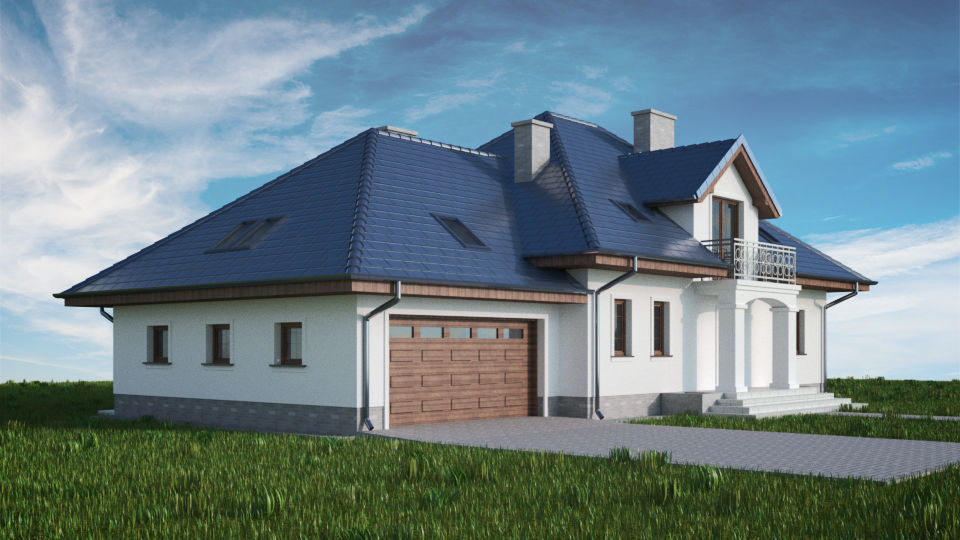 House 09C2 Low-poly 3D model_4