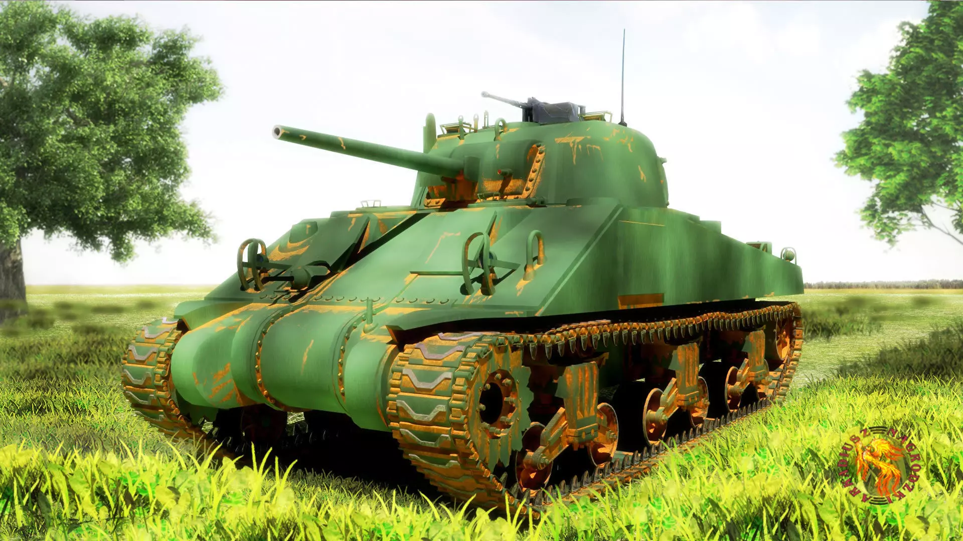 sherman M4 HP 3D model