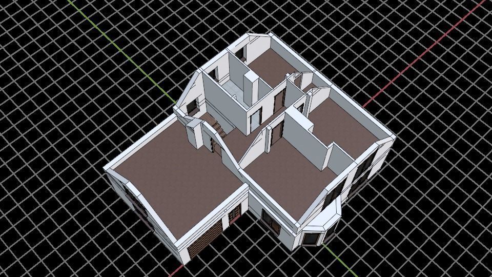 House 10C2 Low-poly 3D model_6