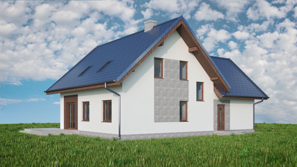 House 10C2 Low-poly 3D model_1