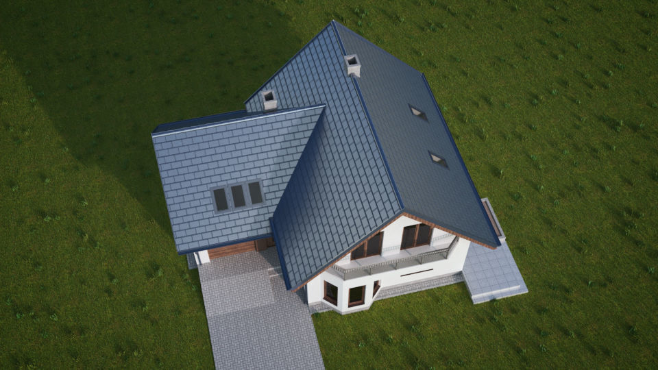 House 10C2 Low-poly 3D model_4