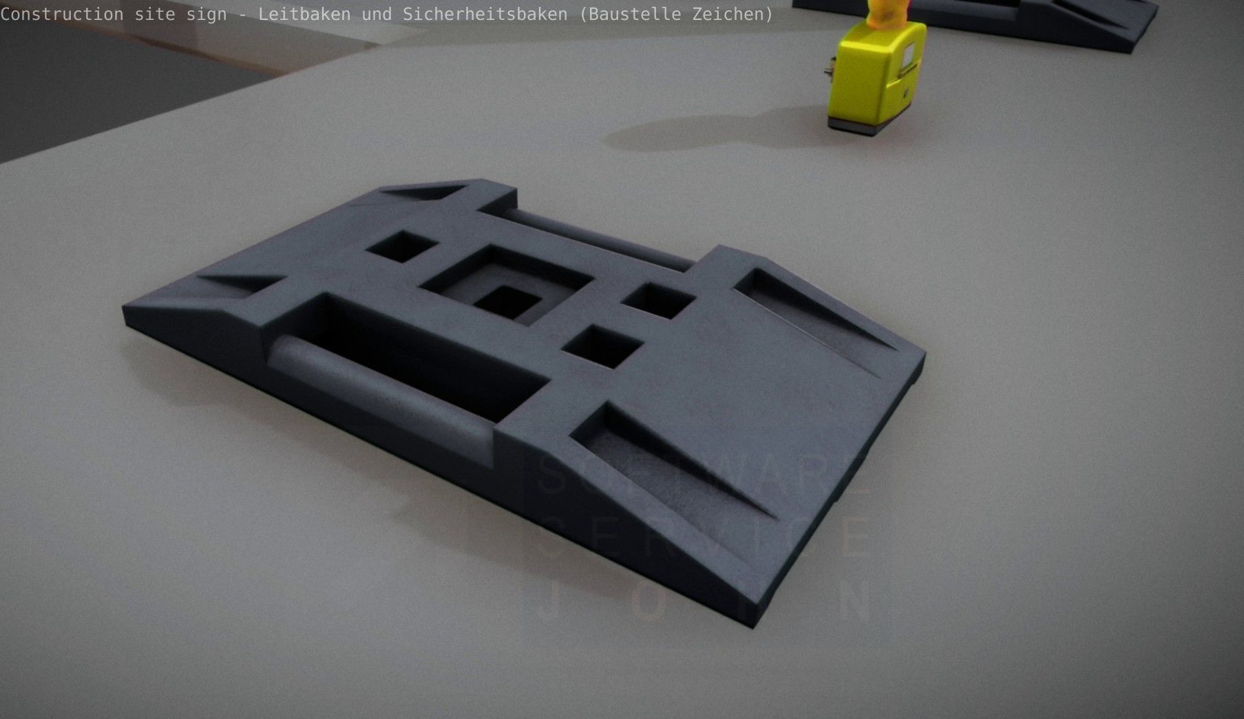 Construction Site Traffic Signs - Pack Low-poly 3D model_74