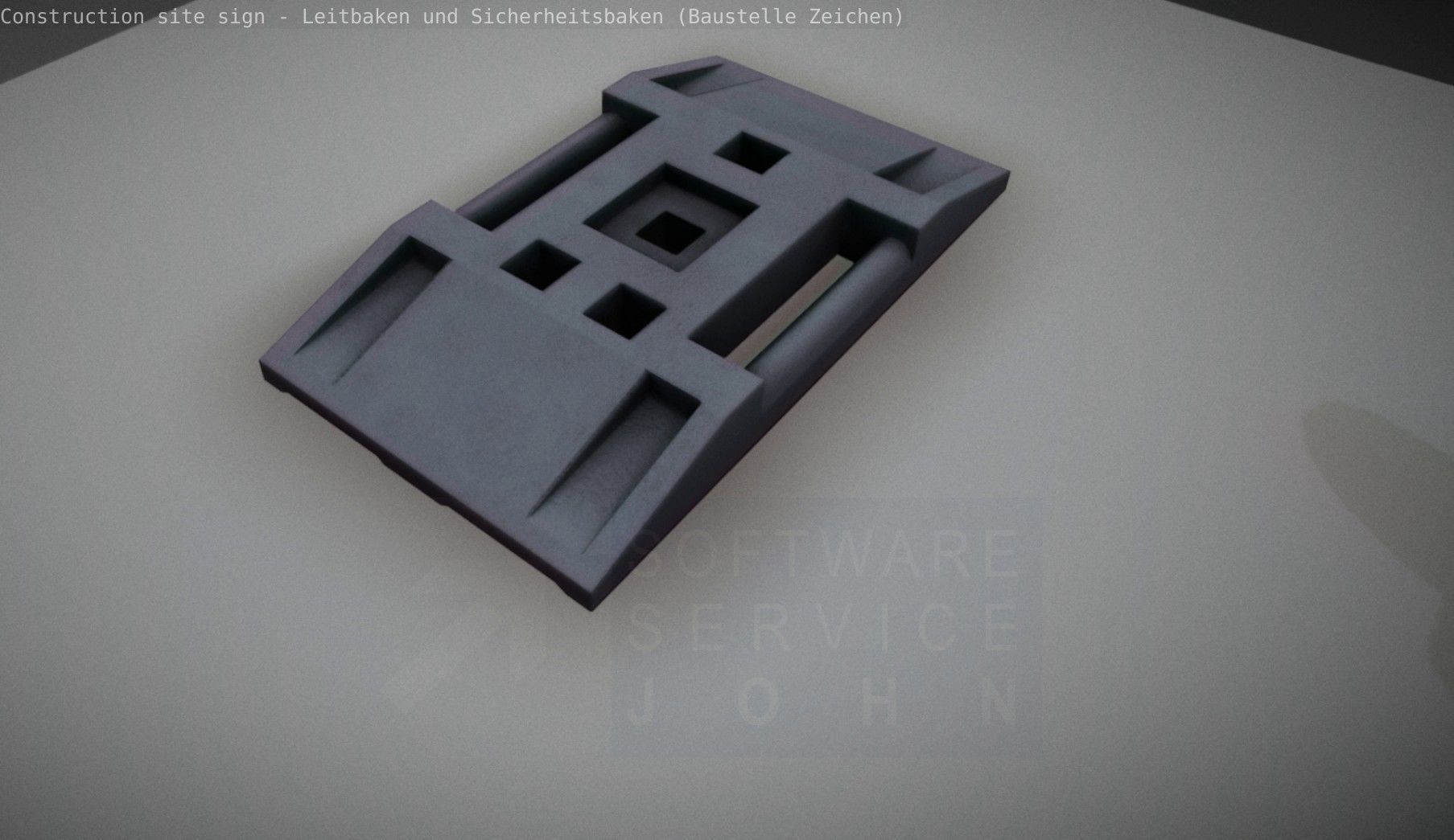 Construction Site Traffic Signs - Pack Low-poly 3D model_90