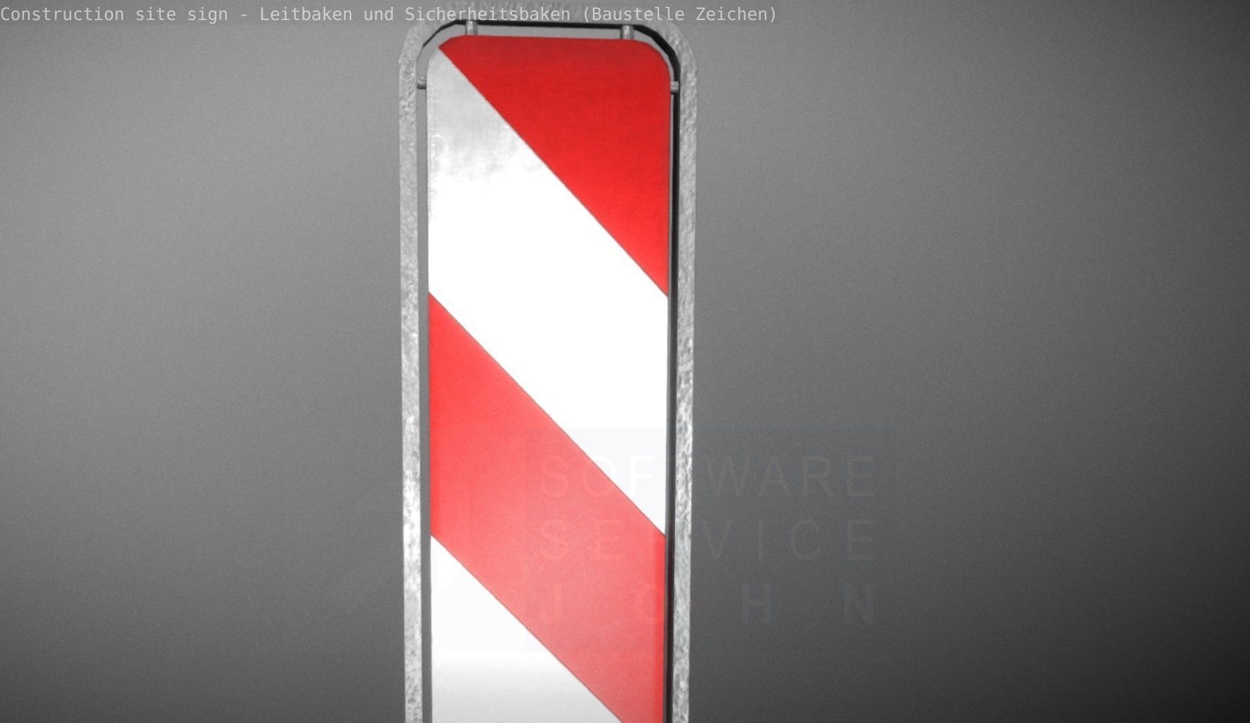 Construction Site Traffic Signs - Pack Low-poly 3D model_52