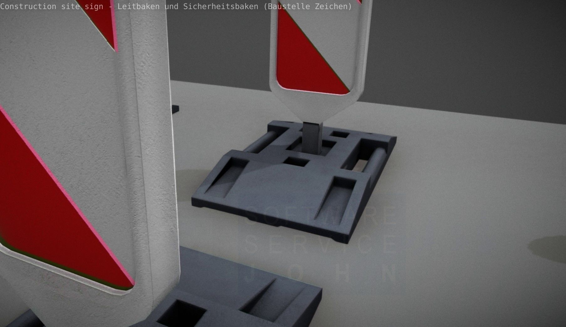 Construction Site Traffic Signs - Pack Low-poly 3D model_45