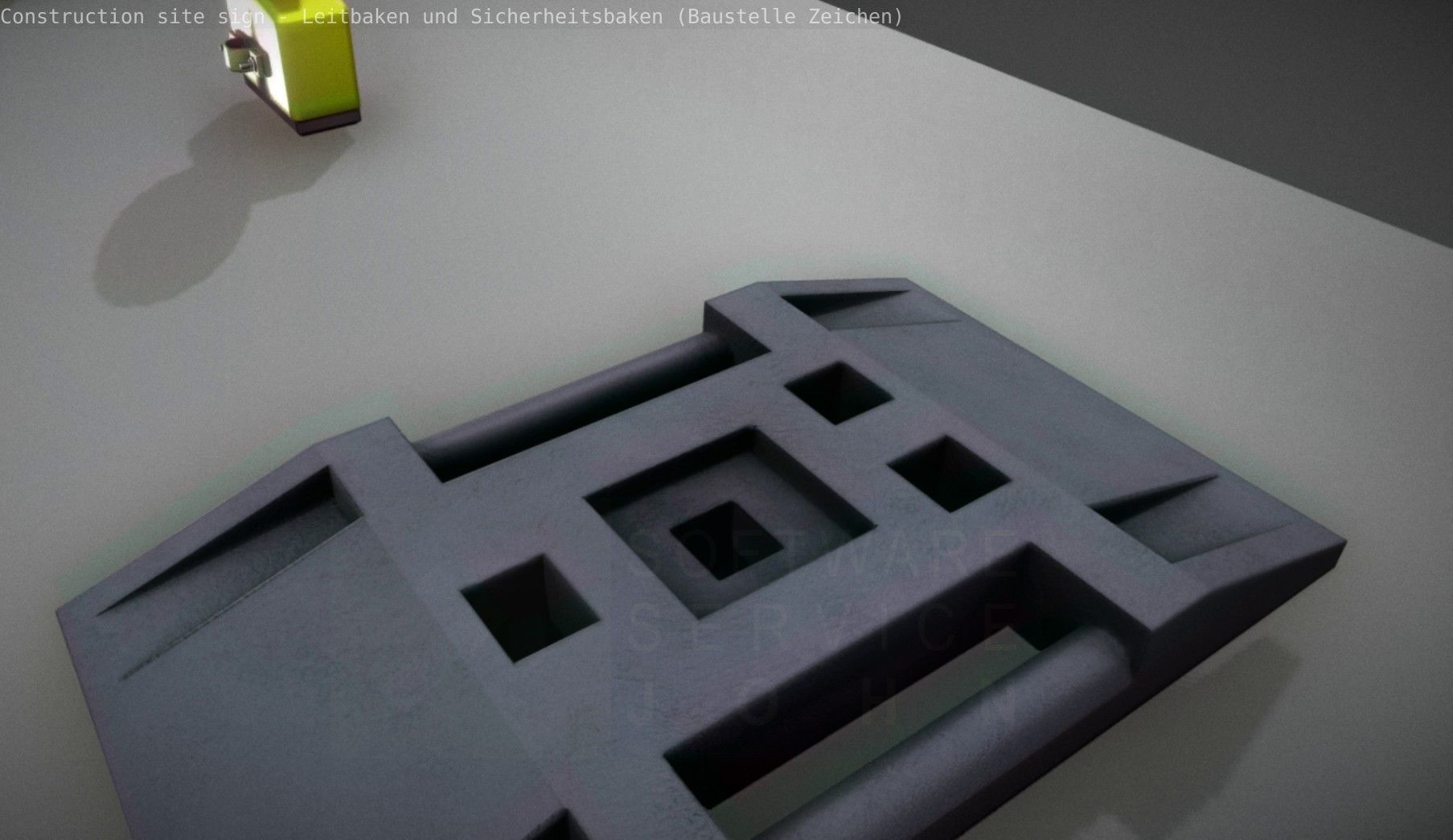 Construction Site Traffic Signs - Pack Low-poly 3D model_61