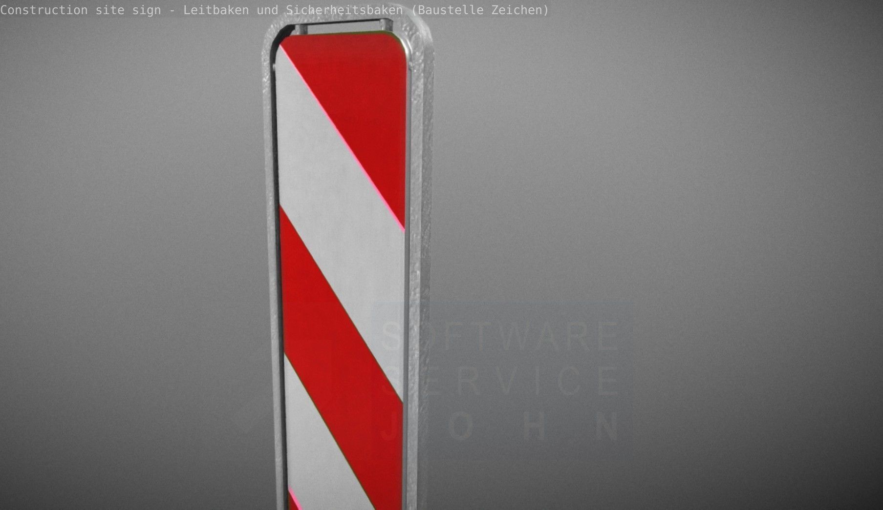 Construction Site Traffic Signs - Pack Low-poly 3D model_76