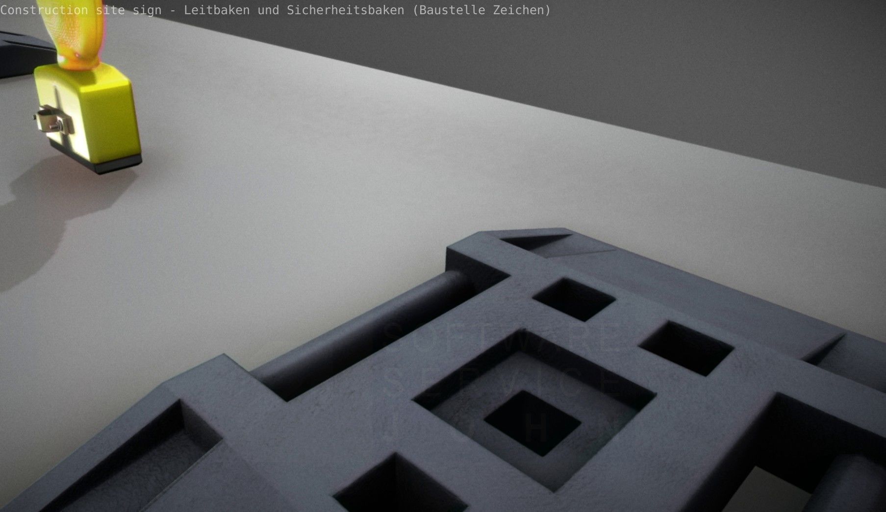 Construction Site Traffic Signs - Pack Low-poly 3D model_82