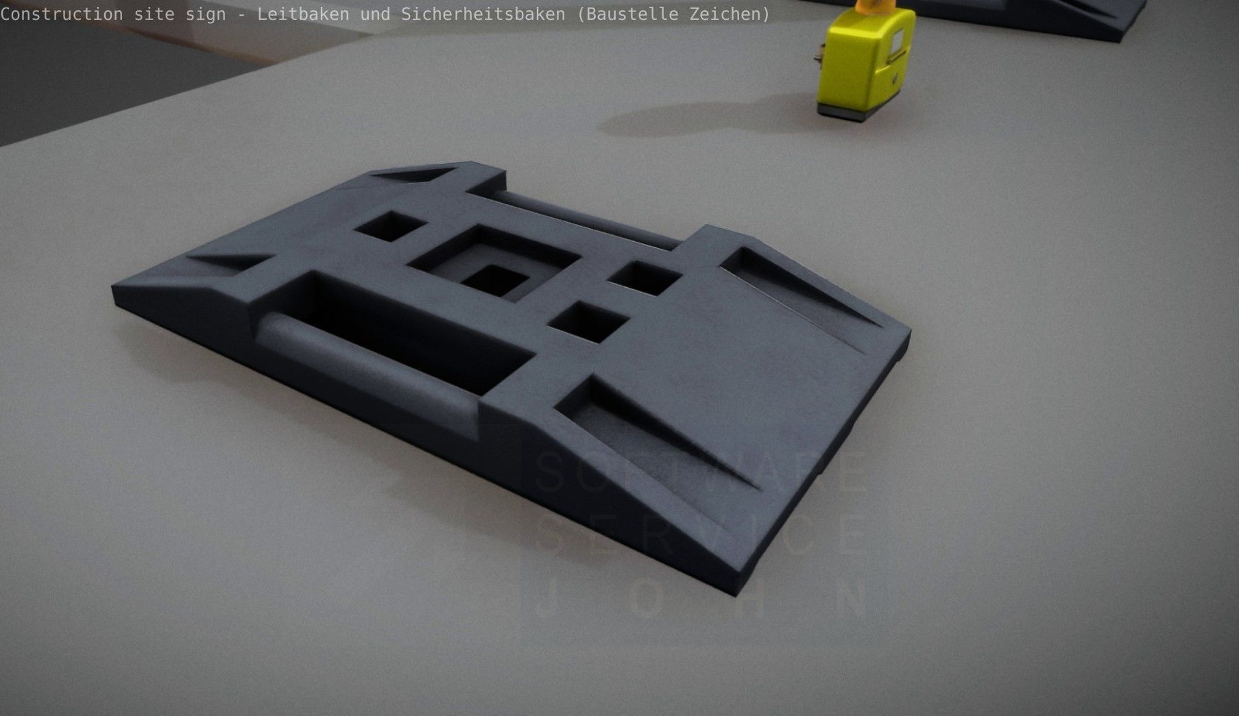 Construction Site Traffic Signs - Pack Low-poly 3D model_15