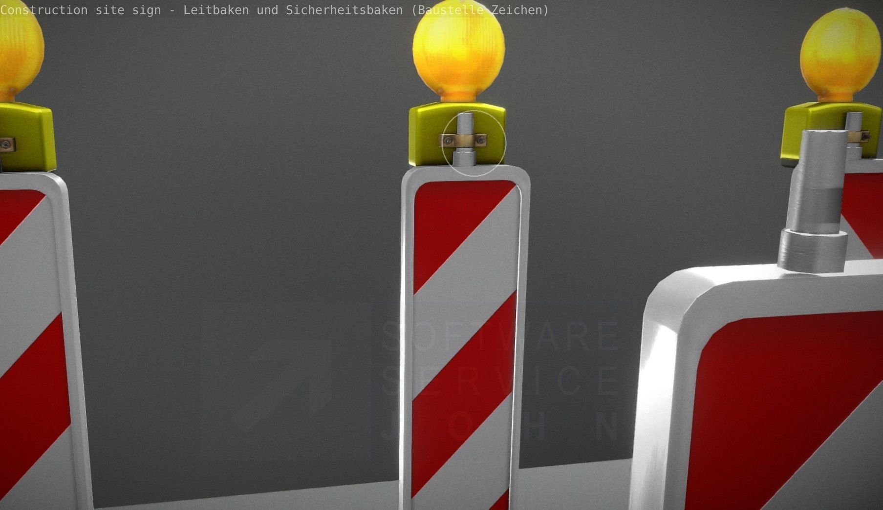 Construction Site Traffic Signs - Pack Low-poly 3D model_48