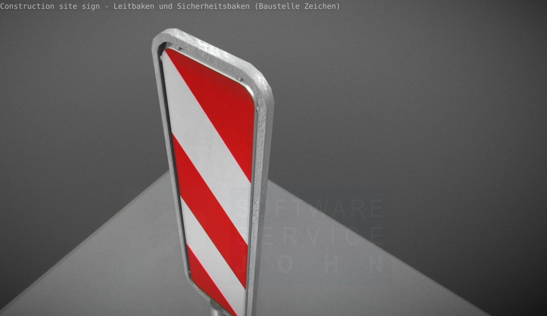 Construction Site Traffic Signs - Pack Low-poly 3D model_77