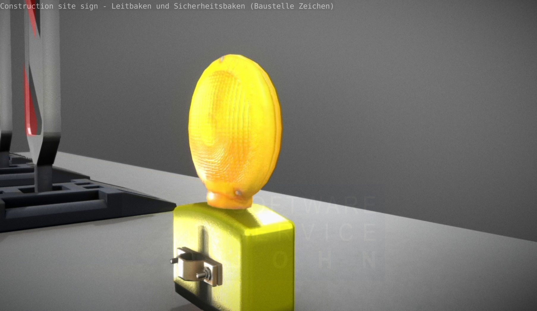 Construction Site Traffic Signs - Pack Low-poly 3D model_85