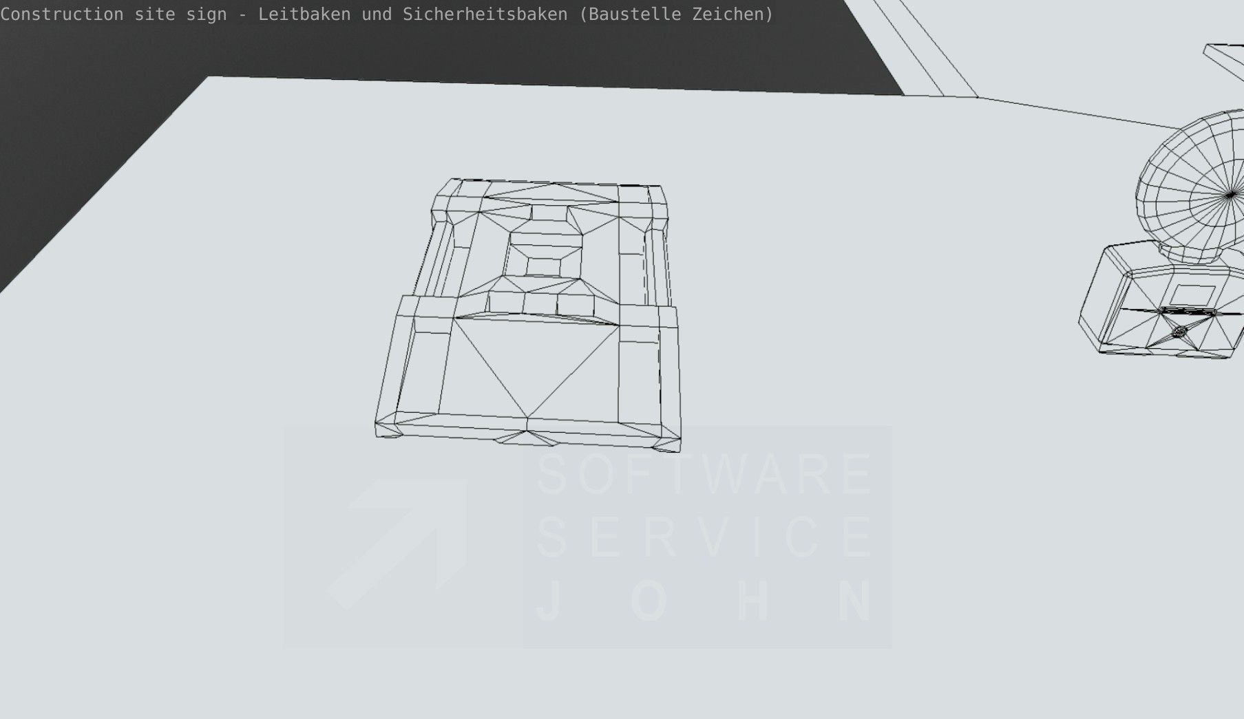 Construction Site Traffic Signs - Pack Low-poly 3D model_21