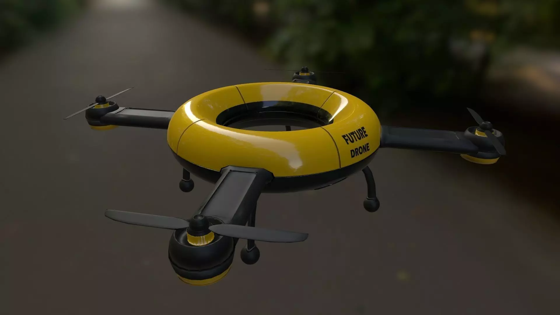 Drone Future Free low-poly 3D model_0