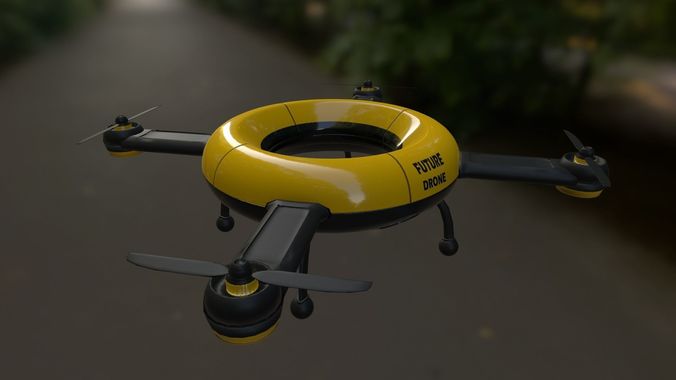 Drone Future Free low-poly 3D model