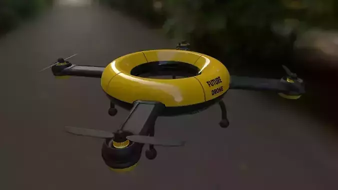Drone Future Free low-poly 3D model