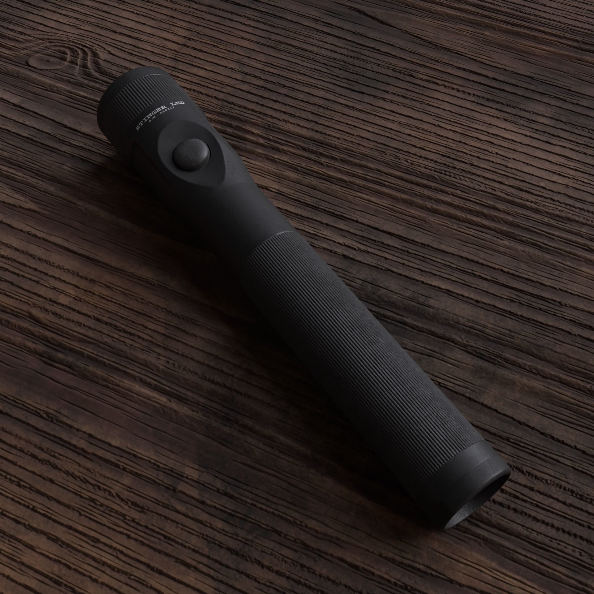 Flashlight stinger LED Low-poly 3D model_1