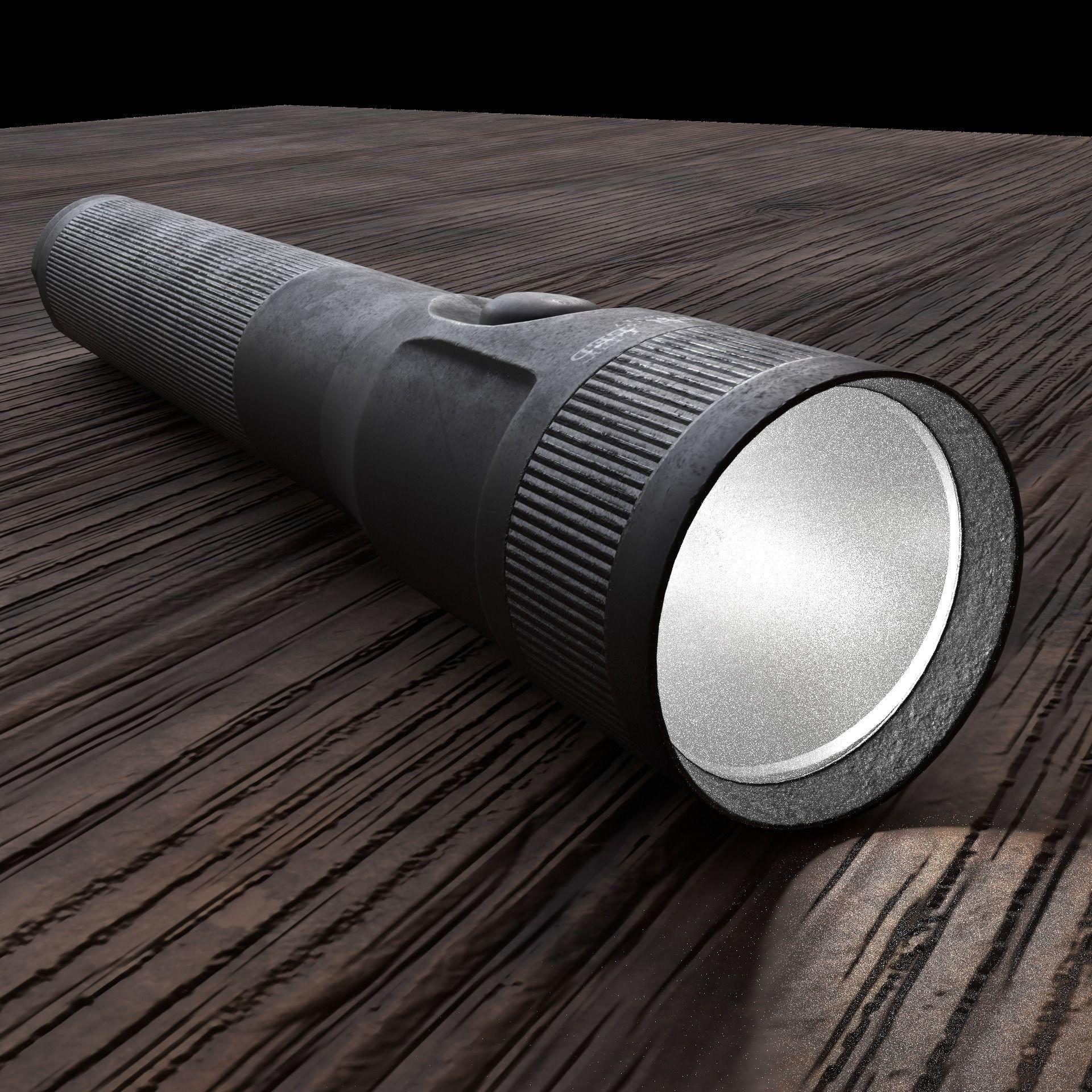 Flashlight stinger LED Low-poly 3D model_2