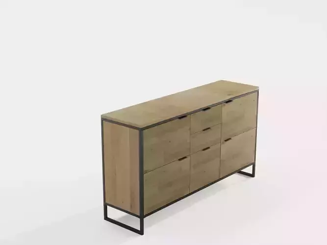 Set of 6 wood and metal furniture for the living room