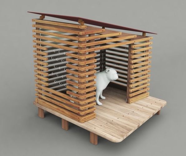 Dog House Project - House 01 Low-poly 3D model